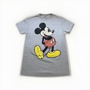 Disney Mickey‎ Mouse T-Shirt Women's S Small Short Sleeve Graphic Gray